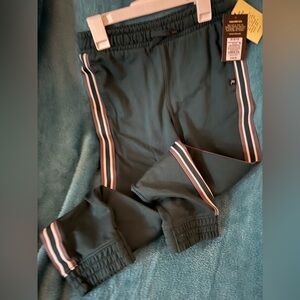 art class Dark Green Turquoise color Boys Fleece Joggers with Side Stripes